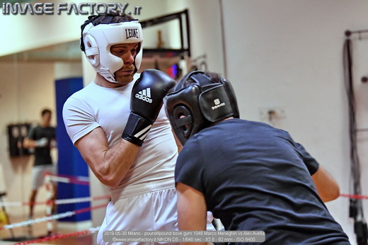 2019-05-30 Milano - pound4pound boxe gym 1046 Marco Meneghin vs Alex Avella